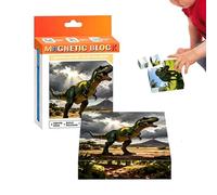 Générique Magnetic Dinosaur Blocks - Kids Building Set, 0.79 inch Creative Play Using Strong Magnet Cubes, Educational with Safe Smooth Edges, Learning Tool Imaginative Build, Block for School