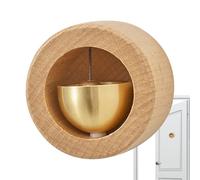 Générique Magnetic Doorbell, Wooden Entry Bell with Pleasant Chime, 1.97in Rustic Decorative Doorbell, Portable Door Opening for Home, Cafe, Room, Studio, Shop, Apartment Decor
