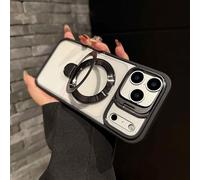 Générique Magnetic Dual Stand Clear Case for iPhone 17/16/15/14/13/12/11 Series, for iPhone 17 Pro Max Case, with Folding Stand (13PRO,Black)