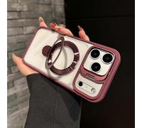 Générique Magnetic Dual Stand Clear Case for iPhone 17/16/15/14 Series, for iPhone 17 Pro Max Case with Folding Stand (for iPhone16plus,Red)