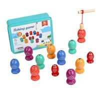 Générique Magnetic Fishing Game, Wooden Activity Toy, 4.96x3.74x1.57 inches, Inspired Design, Hand-Eye Coordination Practice, Sensory Fine Motor Puzzle for Indoor Preschool Learning