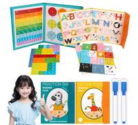 Générique Magnetic Fraction Demonstration Book, 1 Set Math Teaching Aid, Magnetic Fraction Disc Set, Teaching Aid for Classroom Homeschool (Zebra+Giraffe)