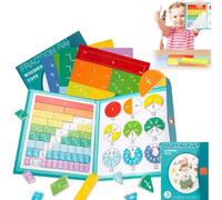 Générique Magnetic Fraction Demonstration Book,Fraction Learning Building Block Set, Magnetic Fractions Tiles Disc Set for Kids, for Elementary School Early Math Manipulatives Learning Skills (2pcs)