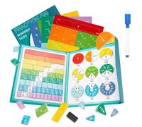 Générique Magnetic Fraction Demonstration Book, Magnetic Math Master Set, Fraction Educational Puzzle, Demonstration Book Toys for Kids Adding, Subtracting