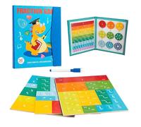 Générique Magnetic Fraction Demonstration Book, Promisety Magnetic Fraction Tiles, Disk Set Puzzle Book for Kids Math for Teaching Enhance Mathematical Skills, Free Matching Learning Pen (A)