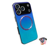Générique Magnetic Gradient Glass-Gloss Case with Full Camera Lens Protector Compatible, for Phone 17 Promax Gradient Glass-Gloss Compatible with Magnetic Case, for Phone 17/16/15/14/13/12 (D,14)
