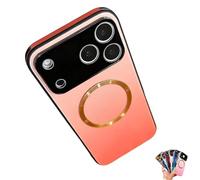 Générique Magnetic Gradient Glass-Gloss Case with Full Camera Lens Protector Compatible, for Phone 17 Promax Gradient Glass-Gloss Compatible with Magnetic Case, for Phone 17/16/15/14/13/12 (E,14plus)