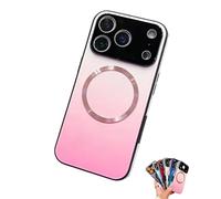 Générique Magnetic Gradient Glass-Gloss Case with Full Camera Lens Protector Compatible, for Phone 17 Promax Gradient Glass-Gloss Compatible with Magnetic Case, for Phone 17/16/15/14/13/12 (A,14)