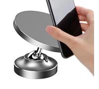 Générique Magnetic Phone Holder, 360 Degree Rotation Foldable Mounting Bracket, Car Stand for Trucks Automotive Desktop Use, Strong Grip Magnet, Angle Viewing Support, Travel Friendly Accessory