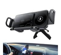 Générique Magnetic Phone Holder, 360 Rotation Mount, Wireless Charger Stand, Non Slip Bracket for Fast Charging, Cellphone Accessory for Music, Navigation, Daily Travel, Road Trips, Black