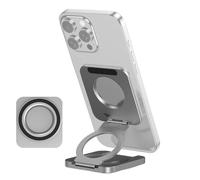 Générique Magnetic Phone Holder - Double-Sided Ultra-Thin Foldable Stand | Adjustable 180° Rotation Desk Car Mount | Portable Mini Lazy Holder for Travel, Gym & Office