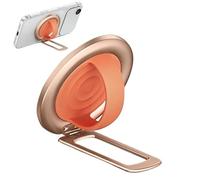 Générique Magnetic Phone Ring Holder with Adhesive Ring - Soft Silicone Rotating Grip Stand, 7x1.5cm - Aluminum Alloy for Universal Phone