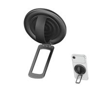 Générique Magnetic Phone Ring Holder with Adhesive Ring - Soft Silicone Rotating Grip Stand, 7x1.5cm - Aluminum Alloy for Universal Phone