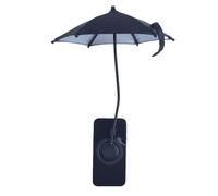 Générique Magnetic Small Phone Umbrella - 9.84inch Telescopic Phone Sun Shade | Sun Visor with Flexible Handle and Rotatable Smartphone Ring for Beach Pool Swimming Travel Work Outdoor