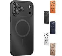 Générique Magnetic Snap-on Aluminum Bumper Alloy Frame Case with Buckle for iPhone17 /Pro/Pro Max/Air, Designed Specifically for iPhone 17 Series (Space Black,for iPhone 17 Pro Max)