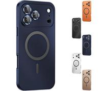 Générique Magnetic Snap-on Aluminum Bumper Alloy Frame Case with Buckle for iPhone17 /Pro/Pro Max/Air, Designed Specifically for iPhone 17 Series (Titanium Blue,for iPhone 17 Pro Max)