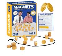 Générique Magnetic Stones Game | Intellectual Magnet Game with String,Strategy Magnet Battle Toy with String,Two-Player Battle Table for Adults Beginners Family Kids Children Outdoor Travel Parties