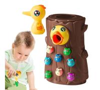 Générique Magnetic Woodpecker Feeding Game - Fine Motor Skill Toy with Bright Colors for Preschool Learning | ABS Magnetic Bird Toy, Random Style Accessories, Fun Birthday Christmas Easter Children’s