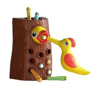 Générique Magnetic Woodpecker Game, PP Fine Motor Skills Toy, Interactive Bird Feeding Game for Hand Eye Coordination, Cognitive Development, Educational Play Activity