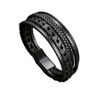 Générique magnétique pour Hommes en Cuir PU texturé, Conception tissée, Anti-Allergique, Confortable, Usage Quotidien, Bijoux, en Cuir à la Mode pour Hommes