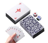 Générique Mahjong Game Set - Classic Play Cards | Jeu de Conseil Divertissement des ménages éternels Mah Jong Tiles idéal pour Les rassemblements Famille, Nuits la Manette Jeu et s
