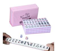 Générique Mahjong, Jeu de Société à Base de Tuiles, Traditionnel Chinois, Portable, 144 Cartes, Multi Joueurs, Âge 168+