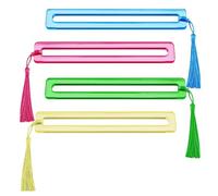 Générique Mahjong Line Finder - 4 Pieces Acrylic Guide Highlighter | 15.2 * 2.5cm Ruler for Mahjong Cards | for Beginners Strategy Competitions Players Game Party Christmas Travel