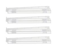 Générique Mahjong Racks with Pusher, 45.2x7.8x2.5cm Portable Clear Acrylic Stand, 4-Piece Transparent Mahjong Tile Rack, Easy Sliding Push Ruler, Tabletop