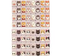 Générique Mahjong Set for Kids - 65 Pieces Assorted Memory Tiles with American Flag and Animal Patterns, Mahjong Tiles Travel Portable for Family Game Party, I