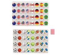 Générique Mahjong Set,ResinEducational Development Toy | Football Pattern Games Blocks Tiles | for Men Women Youth Teens Daughter Family Friends School Holidays Casual Gatherings Party