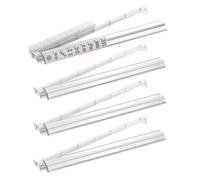 Générique Mahjong Tile Racks and Pushers - Mahjong Tile Holder | Tilê Pusher Set | 4-Piece Integrated, Transparent Acrylic American-Style Mah Jongg Ruler, Built-in Pusher, 47.5x6.5x3cm