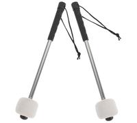 Générique Maillet de Tambour 2 Pièces en Acier Inoxydable avec Tête en Feutre de Laine, pour Jouer des Instruments à Percussion et Caisse Claire