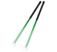 Générique Maillets de Tambour à Tête en Feutre Vert en Alliage D'aluminium, Paire de 2pcs Solide et Polyvalents pour Grosse Caisse et Tambours de Marche