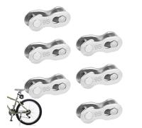Générique Maillon manquant de vélo, connecteur de chaîne de vélo, Connecteur de Joint de maillons de à maillon Rapide, Outil Universel de réparation de Robuste, 6 pièces Fournitures de pièces de