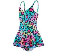 Générique Maillot De Bain 1 Piece Fille,Maillots De Bain à Volants à Une éPaule Maillot De Bain à Fleurs (Sky Blue, 4-5 Years)