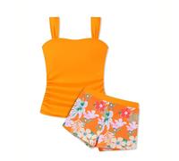 Générique Maillot De Bain 2 Pieces Fille,Maillot De Bain Une PièCe pour Filles De 1 à 11 Ans Style Plage Et Sable