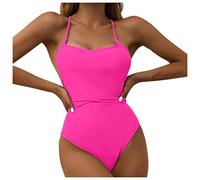 Générique Maillot De Bain Amincissant Femme 1 Pieces,PièCe De Taille Haute Slim One- Maillot De Bain De Couleur Sexy Maillots De Bain Conservateurs Solides (M)
