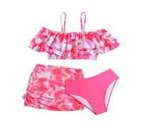 Générique Maillot de Bain Bebe Fille, Maillot de Bain Trois pièces à Volants pour Fille - Ensemble Bikini Confortable et stylé pour Jeunes nageuses