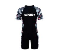 Générique Maillot De Bain Bébé Garçon 3 Pièces,Maillot Piscine Enfant Garcon 12 Ans Shorts + Chapeau Soleil Combinaison À Manches Courtes Une Pièce Manche Courte Maillots (Le Noir,9-10 Ans)