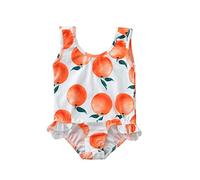Générique Maillot De Bain Enfant Fille,Enfant en Bas âGe Imprimé Orange Un Maillot De Bain Filles PièCe Maillot De Bain Volants BéBé Filles Maillots De Bain (Orange, 2-3 Years)