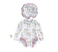 Générique Maillot de Bain Enfant Fille, Maillot de Bain à Volants pour Filles avec imprimé Floral idéal pour la baignade des bébés et des Tout-Petits en été à la Plage ou Piscine
