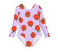 Générique Maillot de Bain Enfant Fille - Maillot de Bain Manches Longues pour Filles et Tout-Petits - Combinaison intégrale Estivale avec Motif Tomate pour activités Nautiques