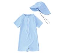 Générique Maillot De Bain Enfant - Maillot De Bain pour Bébé Garçon avec Bonnet Et Protection Anti-Éruption Cutanée pour Tout-Petits De 0 À 3 Ans Plage Piscine Jeux D'Été