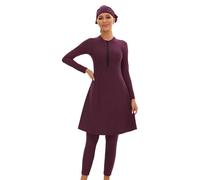 Générique Maillot De Bain Femme Musulmane Ensemble Push Up Rembourré Bikini Musulman Short Ventre Plat Grande Taille Burkini Tankini Shorty Gainant 2 Pieces Manche Courte Ete Tee Shirt Anti UV Sexy