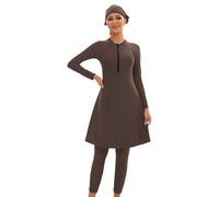 Générique Maillot De Bain Femme Musulmane Gainant Ventre Plat Bikini Musulman Culotte Taille Haute 2 Pieces Sexy Burkini Ensemble Tankini Push Up Tee Shirt Anti UV Short Manche Courte Tankinis Sport