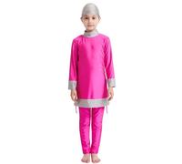 Générique Maillot de Bain Fille 12 Ans, Maillot de Bain Deux pièces intégral pour Filles avec Manches Longues et Jupe offrant Une Solaire UPF 50+