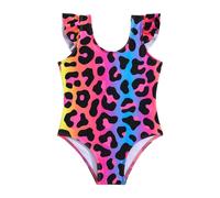 Générique Maillot de Bain Fille, Maillot de Bain Une pièce pour Filles imprimé léopard Estival Style Adorable inspiré des Dessins animés