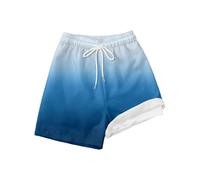 Générique Maillot De Bain GarçOn Short De Bain Enfant 2 en 1 Short DéGradé SéChage Rapide Shorts Natation pour Petit Boardshort avec Poches