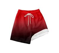 Générique Maillot De Bain GarçOn Short De Bain Enfant 2 en 1 Short DéGradé SéChage Rapide Shorts Natation pour Petit Boardshort avec Poches