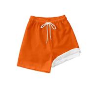 Générique Maillot De Bain GarçOn Short De Bain Enfant 2 en 1 Short DéGradé SéChage Rapide Shorts Natation pour Petit Boardshort avec Poches